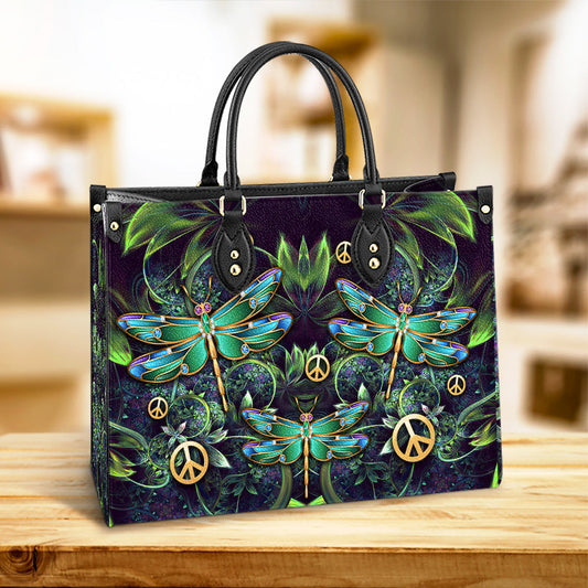 Hippie Dragonfly 2 Leather Bag, Women's Pu Leather Bag, Best Mother's Day Gifts