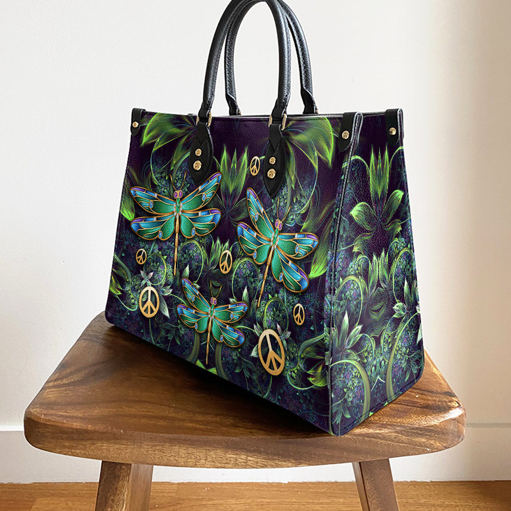Hippie Dragonfly 2 Leather Bag, Women's Pu Leather Bag, Best Mother's Day Gifts
