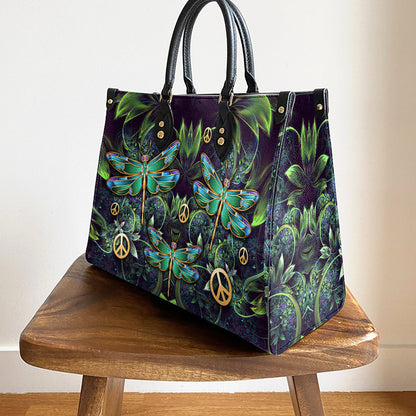 Hippie Dragonfly 2 Leather Bag, Women's Pu Leather Bag, Best Mother's Day Gifts