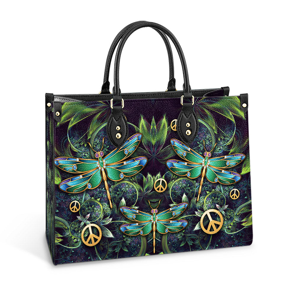 Hippie Dragonfly 2 Leather Bag, Women's Pu Leather Bag, Best Mother's Day Gifts