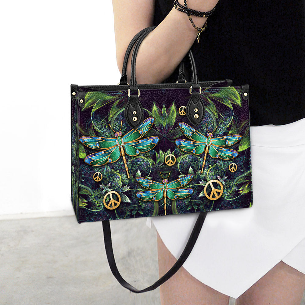Hippie Dragonfly 2 Leather Bag, Women's Pu Leather Bag, Best Mother's Day Gifts