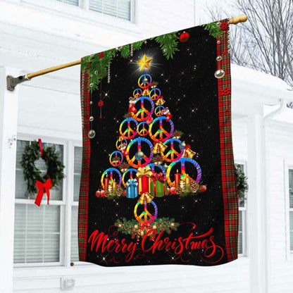 Hippie Flag Merry Christmas Hippie Flag, Christmas Garden Flag, Home Decor Accessories, Christmas Outdoor Decor Ideas
