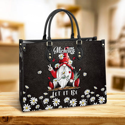 Hippie Gnome Let It Be 1 Leather Bag, Women's Pu Leather Bag, Best Mother's Day Gifts