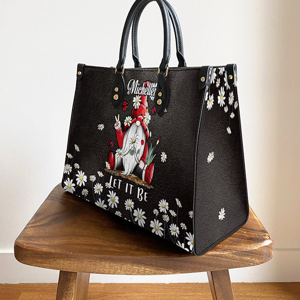 Hippie Gnome Let It Be 1 Leather Bag, Women's Pu Leather Bag, Best Mother's Day Gifts