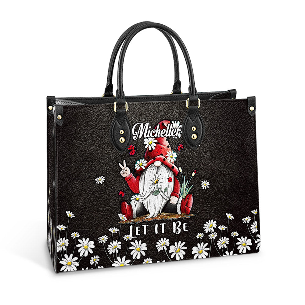 Hippie Gnome Let It Be 1 Leather Bag, Women's Pu Leather Bag, Best Mother's Day Gifts