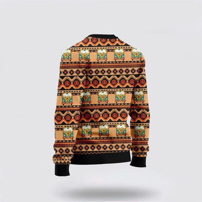 Hippie Santa Claus Peace And Love Ugly Christmas Sweater, Best Gift For Holiday, Christmas Crewneck Sweater, Christmas Winter Fashion