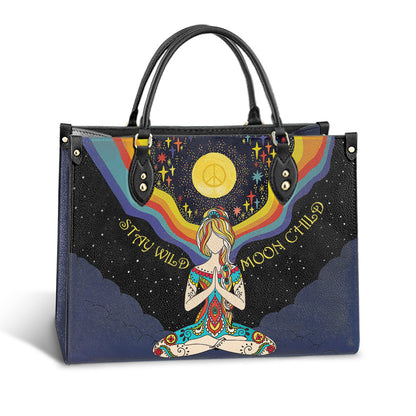Hippie Stay Wild Moon Child Pu Leather Bag, Women's Pu Leather Bag, Best Mother's Day Gifts