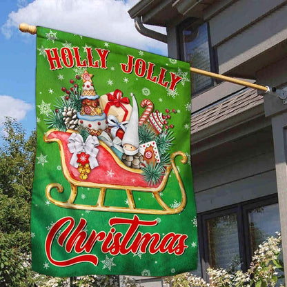 Holly Jolly Christmas Flag, Christmas Garden Flag, Home Decor Accessories, Christmas Outdoor Decor Ideas