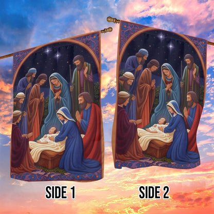 Holy Family A Sign Of God's Grace Flag, Christian Christmas House Flag, Christmas Outdoor Decor Ideas