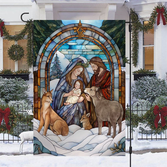 Holy Family A Sign Of Hope and Salvation Flag, Christian Christmas House Flag, Christmas Outdoor Decor Ideas
