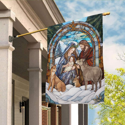 Holy Family A Sign Of Hope and Salvation Flag, Christian Christmas House Flag, Christmas Outdoor Decor Ideas