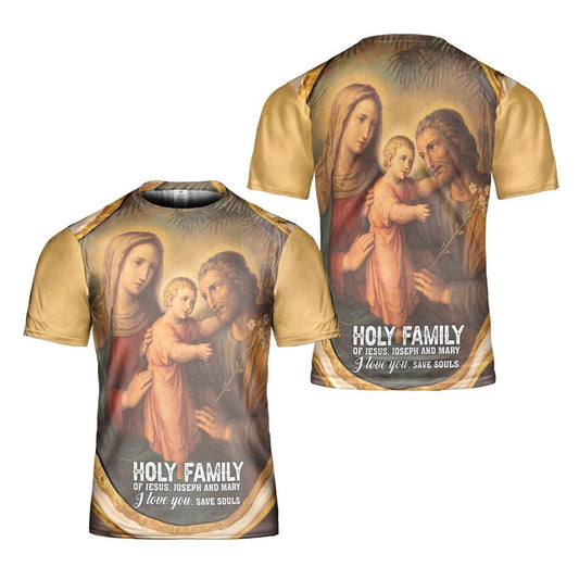 Holy Family Holy Family Of Jesus Joseph And Mary Religious Apparel 2 All Over Print 3D T-Shirt, Gift For Christian, Jesus Shirt