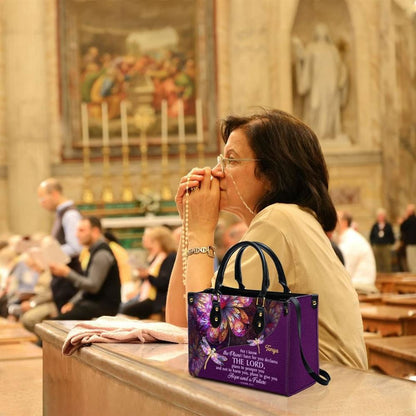 Hope & A Future Personalized Leather Bag With Handle For Christian Women