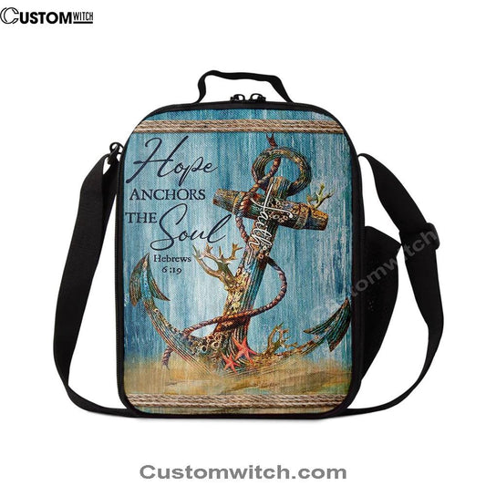Hope Anchors The Soul Deep Ocean Red Starfish Lunch Bag, Christian Lunch Bag, Religious Lunch Box For School, Picnic