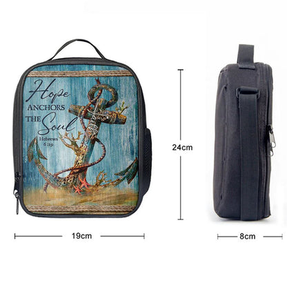 Hope Anchors The Soul Deep Ocean Red Starfish Lunch Bag, Christian Lunch Bag, Religious Lunch Box For School, Picnic