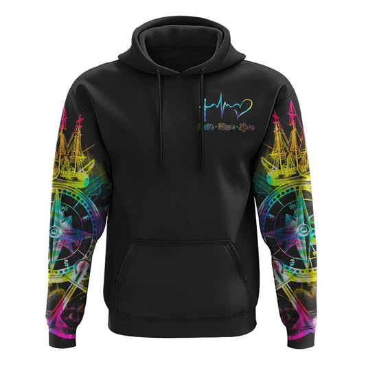 Hope Is The Anchor Of My Soul Colorful Tie Dye All Over Print 3D Hoodie, Christian Hoodie, Christian Sweatshirt, Bible Verse Shirt