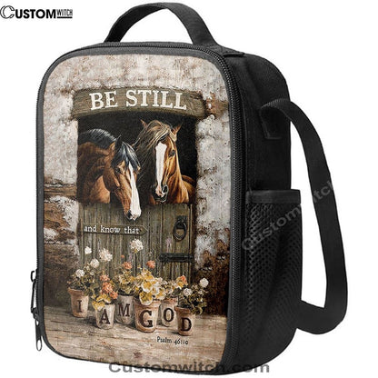 Horse Be Still And Know That I Am God Lunch Bag, Gift For Horse Lover, Christian Lunch Bag, Religious Lunch Box For School, Picnic