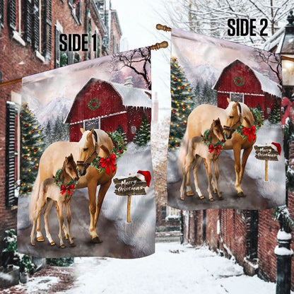 Horse Christmas Flag Merry Christmas Flag, Christmas Garden Flag, Home Decor Accessories, Christmas Outdoor Decor Ideas