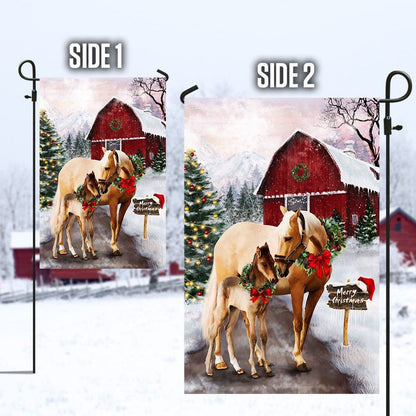 Horse Christmas Flag Merry Christmas Flag, Christmas Garden Flag, Home Decor Accessories, Christmas Outdoor Decor Ideas
