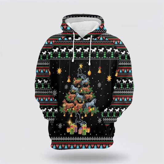 Horse Christmas Tree 1 All Over Print 3D Hoodie For Men & Women, Christmas Hoodie Cute, Christmas Gift, Christmas Fashion
