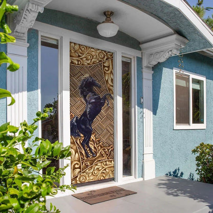 Horse Door Cover,Christmas Gift For Friends, Christmas Door Knob Covers, Christmas Outdoor Decoration