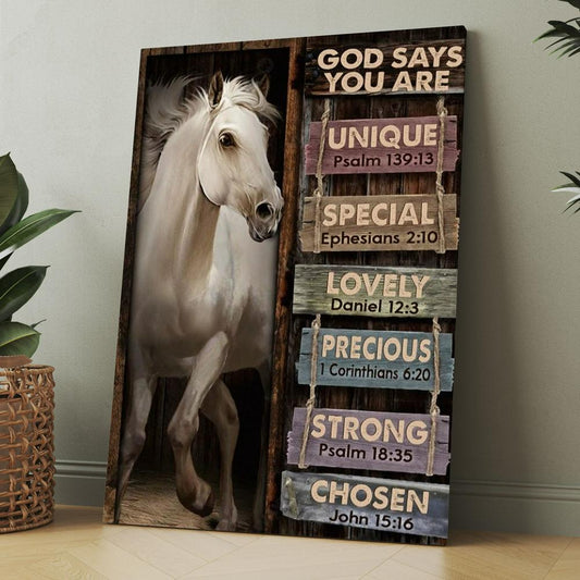 Horse Jesus Is Lord God Says You Are Canvas, Christmas Gift for Christian