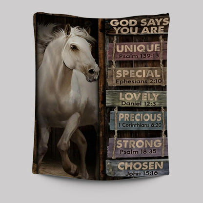 Horse Jesus Is Lord God Says You Are Tapestry