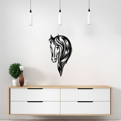 Horse Metal Wall Art, Gift Ideas For Farm Woman, Large Metal Outdoor Signs, Outdoor Metal Sign Frames