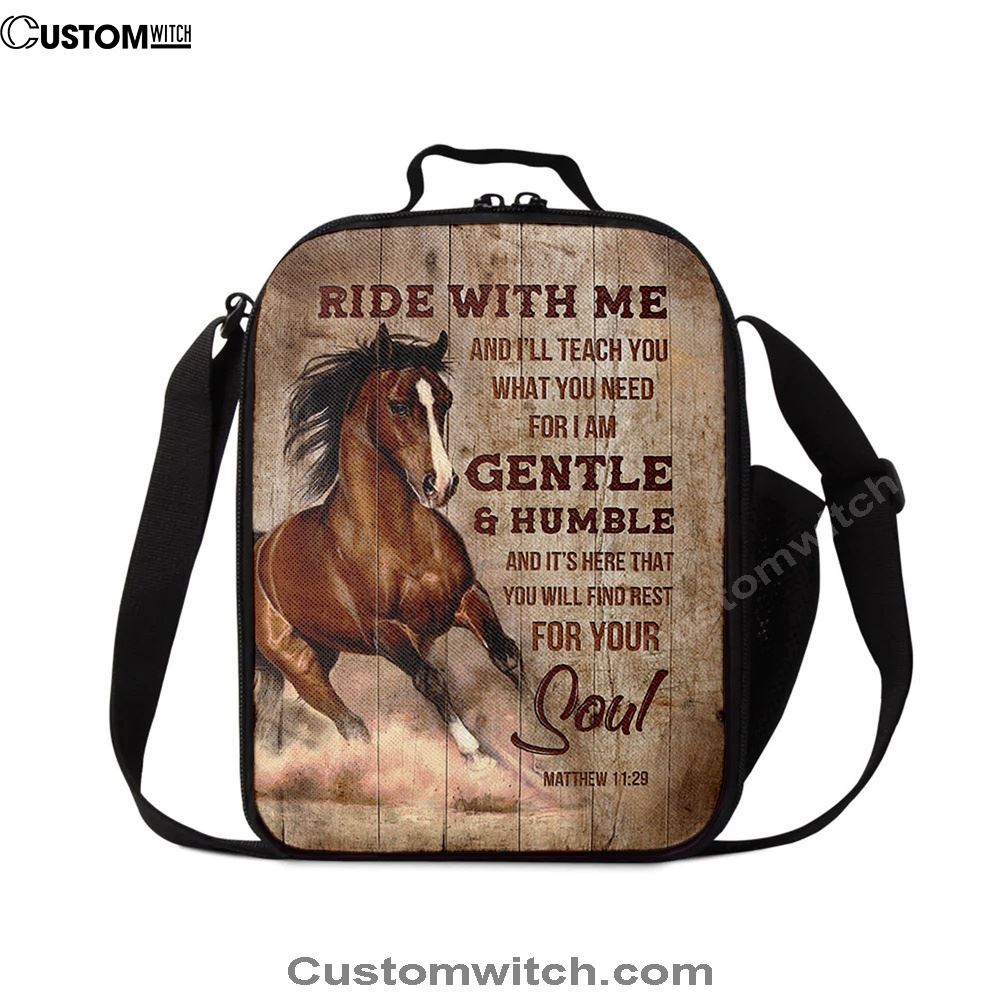 Horse Ride With Me Lunch Bag, Christian Lunch Bag, Religious Lunch Box For School, Picnic