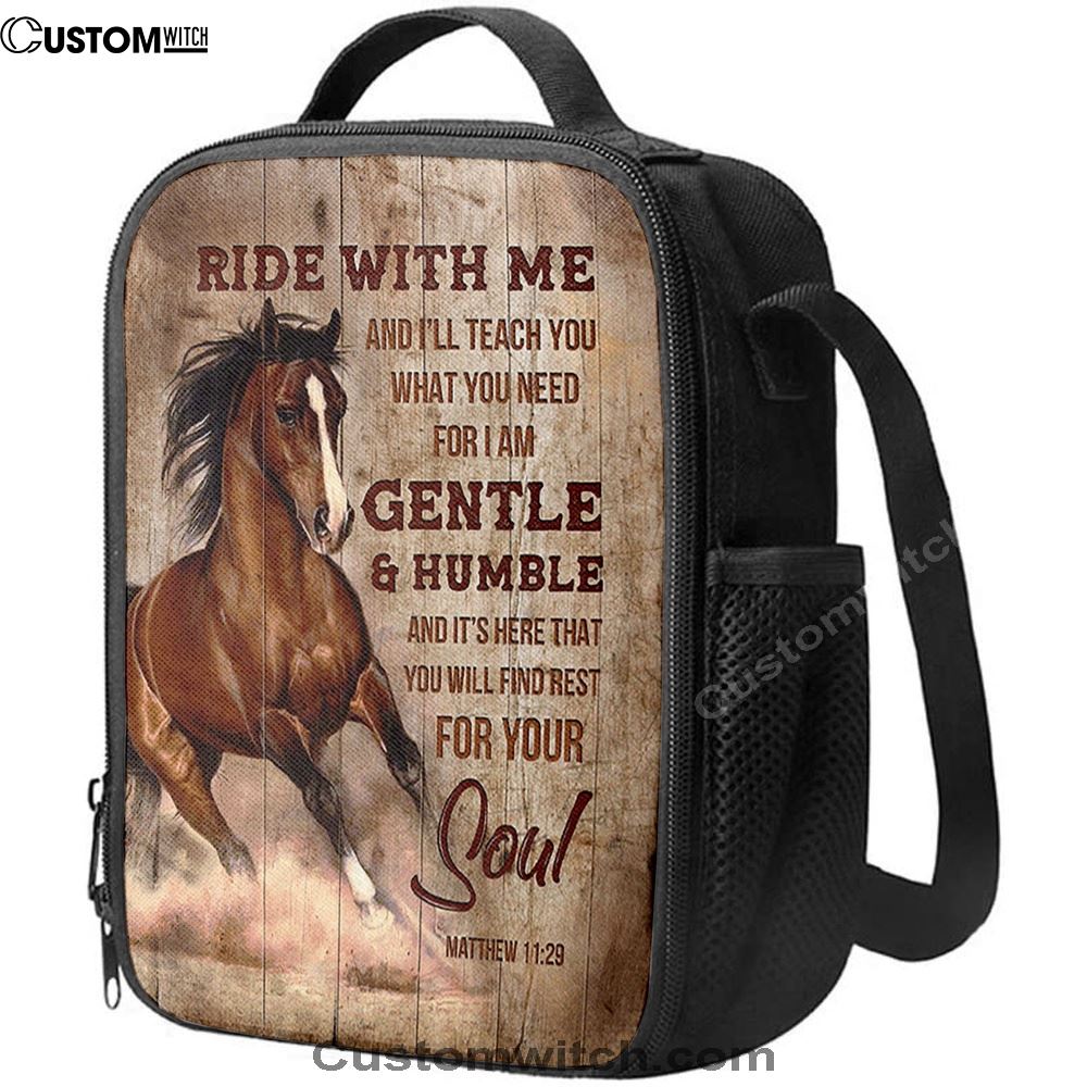 Horse Ride With Me Lunch Bag, Christian Lunch Bag, Religious Lunch Box For School, Picnic