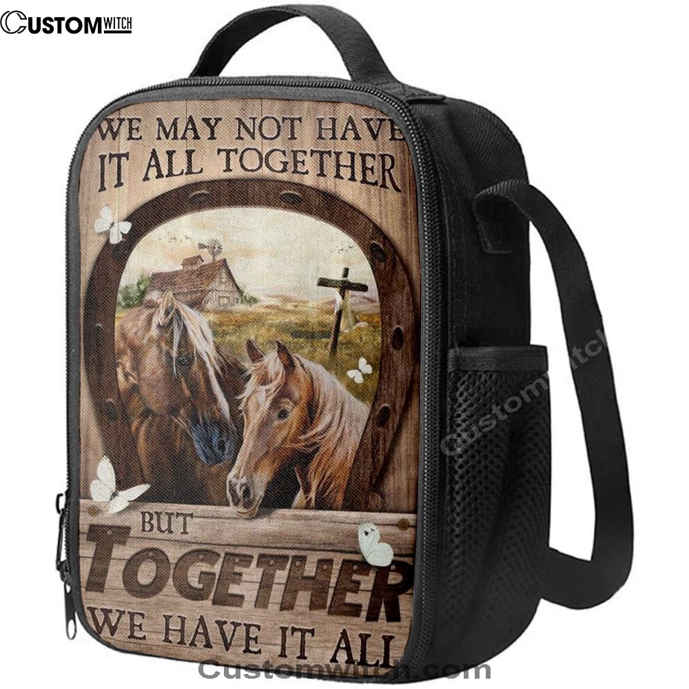 Horse We May Not Have It All Together Lunch Bag, Christian Lunch Bag, Religious Lunch Box For School, Picnic