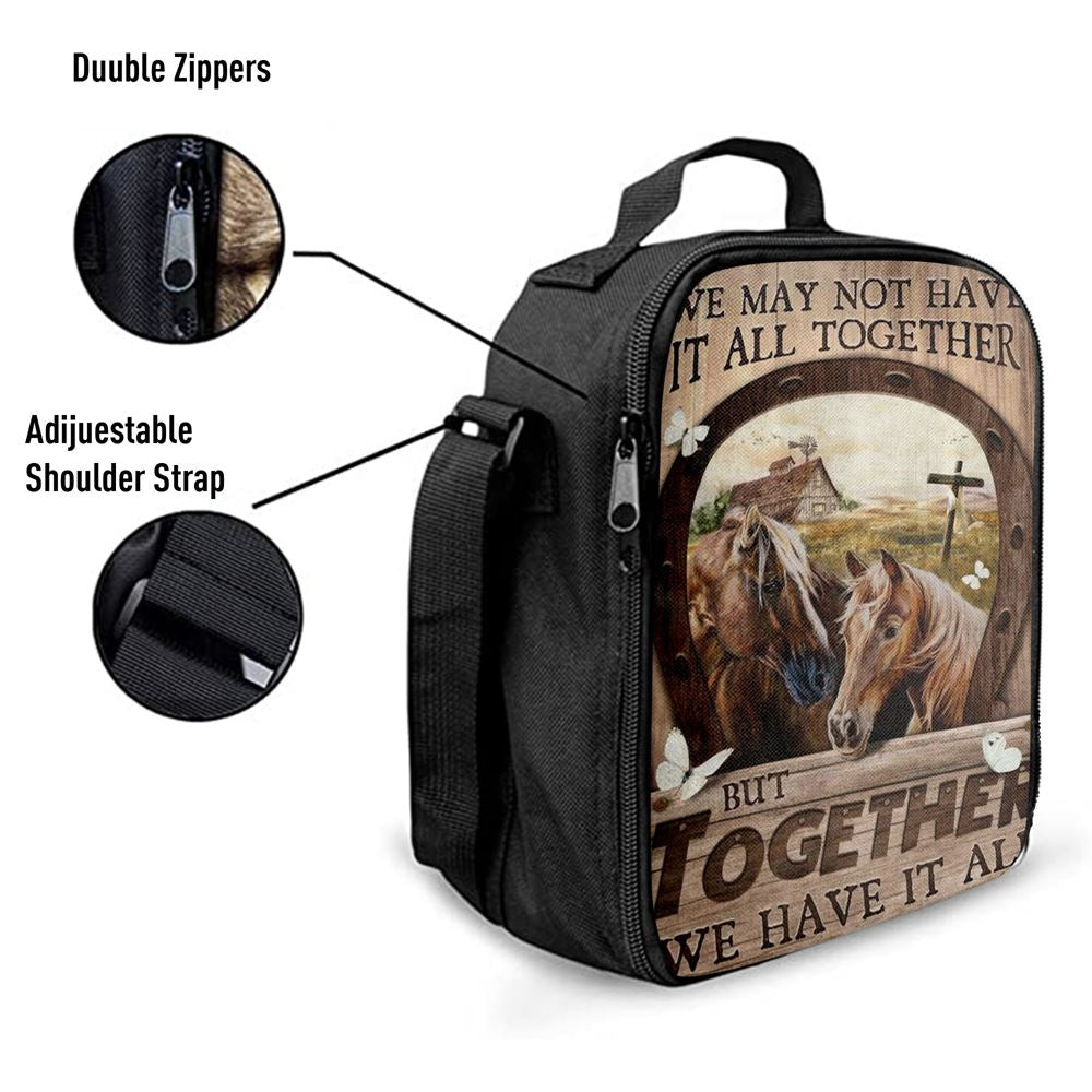 Horse We May Not Have It All Together Lunch Bag, Christian Lunch Bag, Religious Lunch Box For School, Picnic