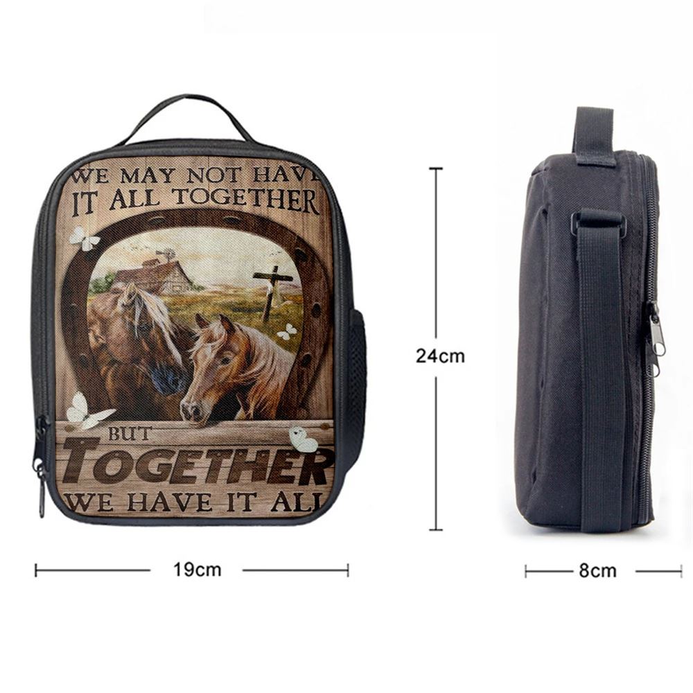 Horse We May Not Have It All Together Lunch Bag, Christian Lunch Bag, Religious Lunch Box For School, Picnic