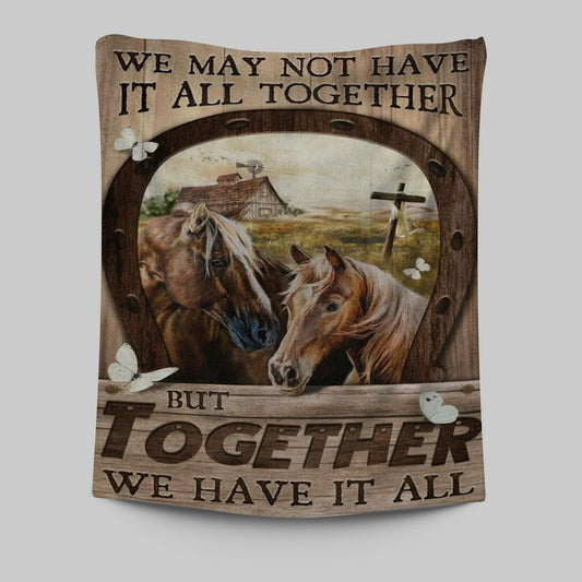 Horse We May Not Have It All Together Tapestry Wall Art - Christian Wall Art Decor - Religious Tapestries Wall Hanging Prints