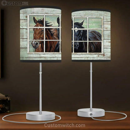 Horse of God Table Lamb Gift - Bible Verse Table Lamb - Religious Bedroom Decor