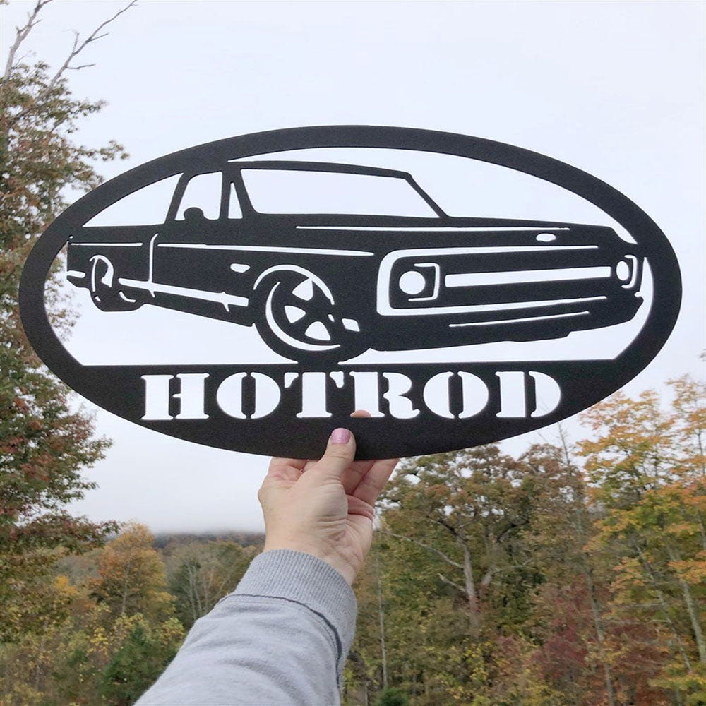 Hot Rod Metal Sign, Metal Garage Sign, Garage Name Sign, Chevy Sign