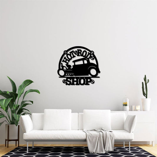 Hot Rod Shop Metal Sign, Garage Metal Sign, Outdoor Indoor Metal Decor, Non Rust Metal Sign, Car Wall Decor, Gift For Grandpa