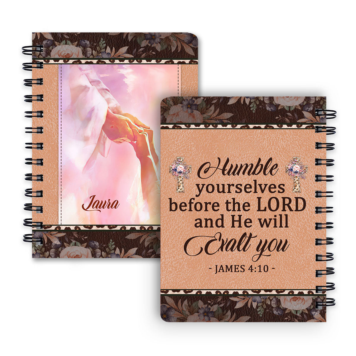 Humble Yourselves Before The Lord And He Will Exalt You Personalized Spiral Notebook, Scripture Gifts For Christian