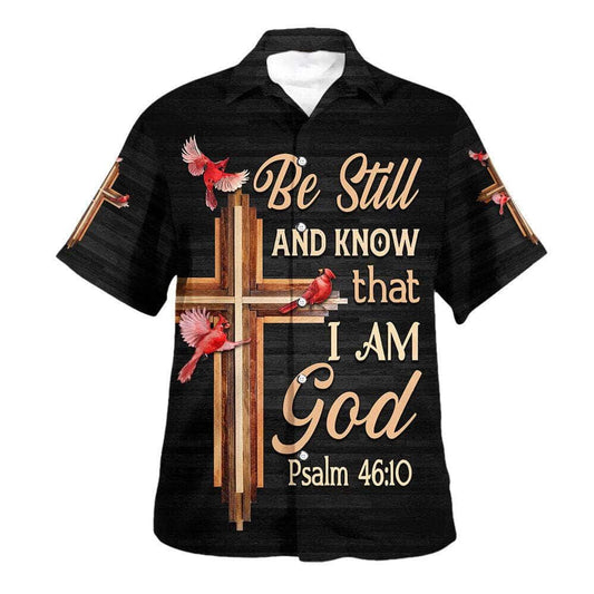 Hummingbird Bible Verse Be Still And Know That I Am God Hawaiian Shirt For Men, Christian Hawaiian Shirt, Gift For Christian