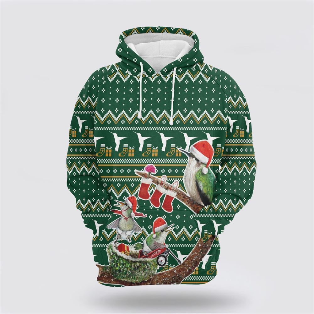 Hummingbird Family Christmas All Over Print 3D Hoodie For Men & Women, Christmas Hoodie Cute, Christmas Gift, Christmas Fashion