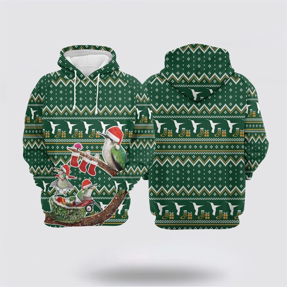 Hummingbird Family Christmas All Over Print 3D Hoodie For Men & Women, Christmas Hoodie Cute, Christmas Gift, Christmas Fashion