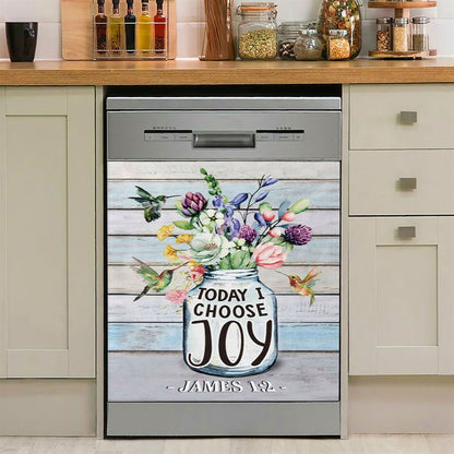 Hummingbird Flowers Today I Choose Joy Dishwasher Cover, Bible Verse Dishwasher Stickers, Scripture Kitchen Decor