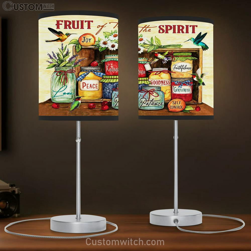 Hummingbird Fruit Of The Spirit Table Lamb Gift - Bible Verse Lamb Gift - Christian Home Decor