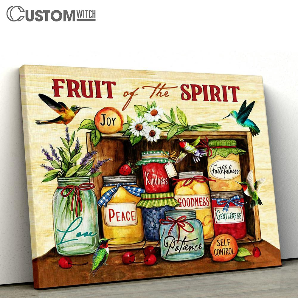 Hummingbird Fruit Of The Spirit Canvas Wall Art - Bible Verse Wall Art ...