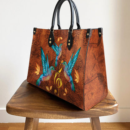 Hummingbird Music Lover Leather Bag, Women's Pu Leather Bag, Best Mother's Day Gifts