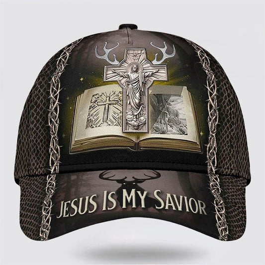 Hunting Jesus Is My Savior All Over Print Baseball Cap, God Cap, Gift Ideas For Male