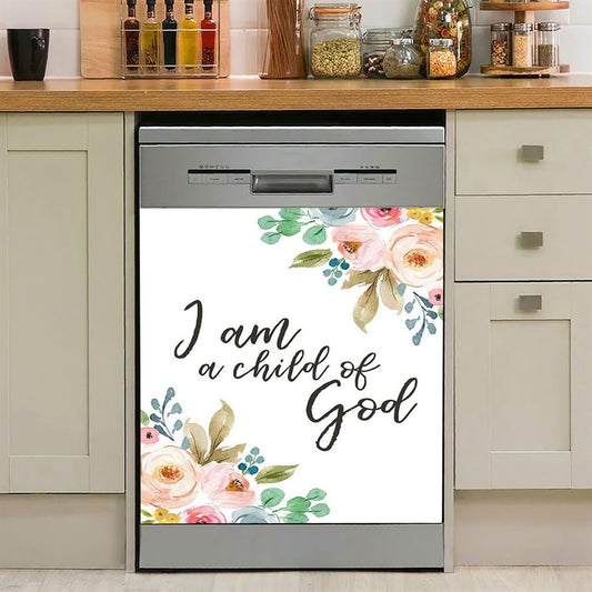 I Am A Child Of God Dishwasher Cover, Scripture Dishwasher Stickers For kitchen Décor
