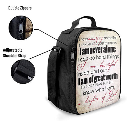 I Am A Daughter Of God Lunch Bag, Christian Lunch Bag, Religious Lunch Box For School, Picnic