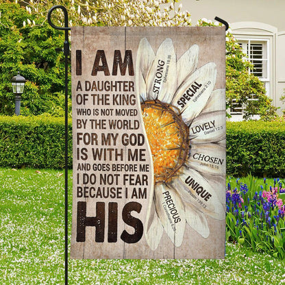 I Am A Daughter Of The King Flag, Christian's Flag, Garden Decor, Garden Flag Stand, Christian Flag, Scripture Flag, Garden Banner