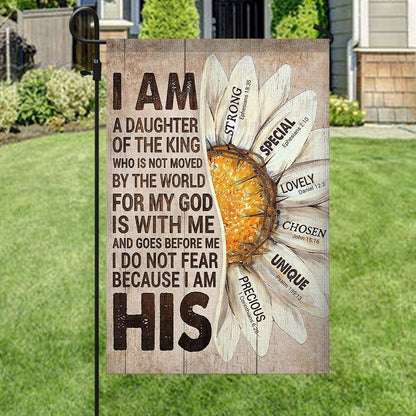 I Am A Daughter Of The King Flag, Christian's Flag, Garden Decor, Garden Flag Stand, Christian Flag, Scripture Flag, Garden Banner